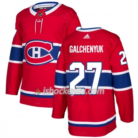Mænd NHL Montreal Canadiens Trøje Alex Galchenyuk 27 Adidas 2017-2018 Rød Authentic